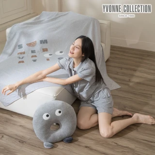 【YVONNE 以旺傢飾】100%美國棉薄紗毯-渡假 寧靜灰(單人 純棉)