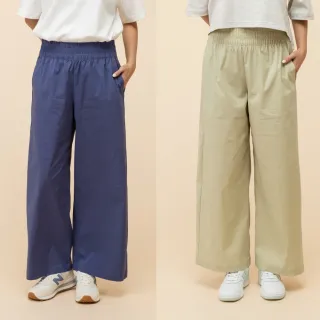 【NEW BALANCE】NB 鬆緊直筒長褲_女性_綠/藍紫_WP51502DRE_WP51502OVN(美版 版型偏大)