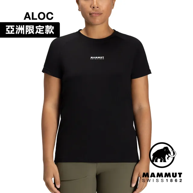 【Mammut 長毛象官方直營】QD Logo Print T-Shirt AF W 快乾LOGO短袖T恤 女款 黑PRT1 #1017-02022