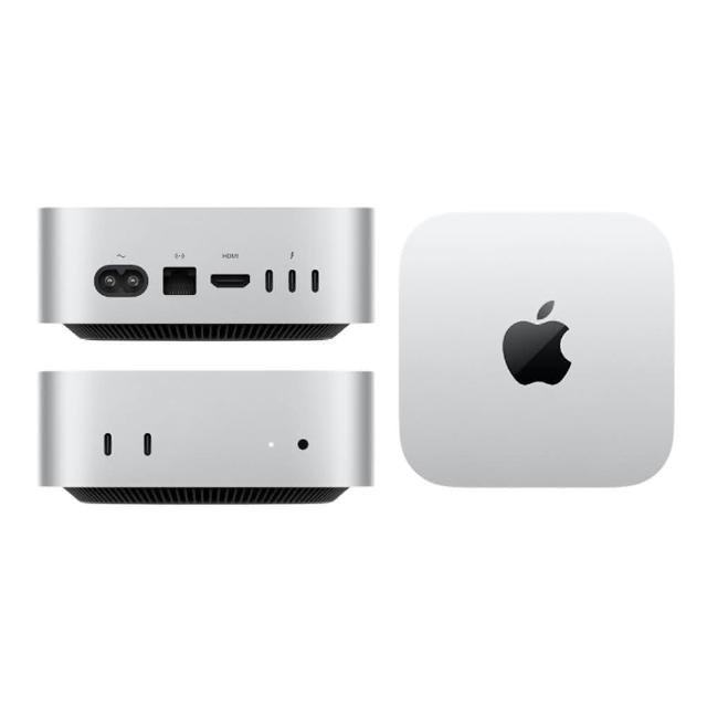 【Apple】2024 Mac mini M4晶片 10核心CPU與10核心GPU 24G/512G SSD/Gigabit 乙太網路(MCYT4TA/A)