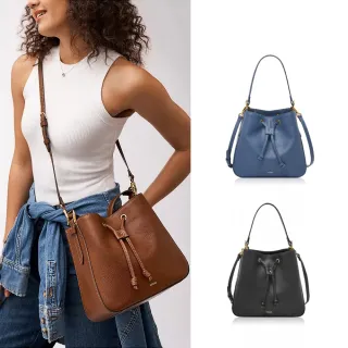 【FOSSIL】Tessa 真皮束口大水桶包 (多色可選)