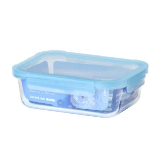 【LocknLock 樂扣樂扣】官方直營 藍莓慕斯耐熱玻璃保鮮盒 1520ml/長方形