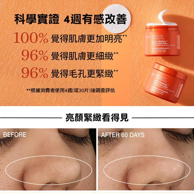 【StriVectin 皺效奇蹟】皺效瞬亮煥顏棉片 60片(雙11★水楊酸/傅明酸/3天肌亮)