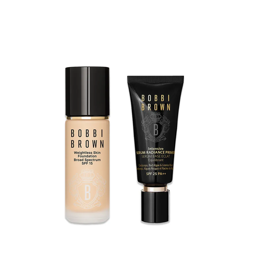 【Bobbi Brown 芭比波朗】持久無瑕底妝組(霧光持久粉底液30ml+冬蟲夏草精華亮膚持妝乳SPF25PA++ 40ml)