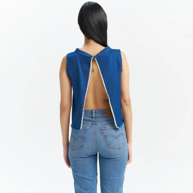 【LEVIS】女款 背心 無袖背心 短版背心 小馬甲 熱賣單品 003U2-0000