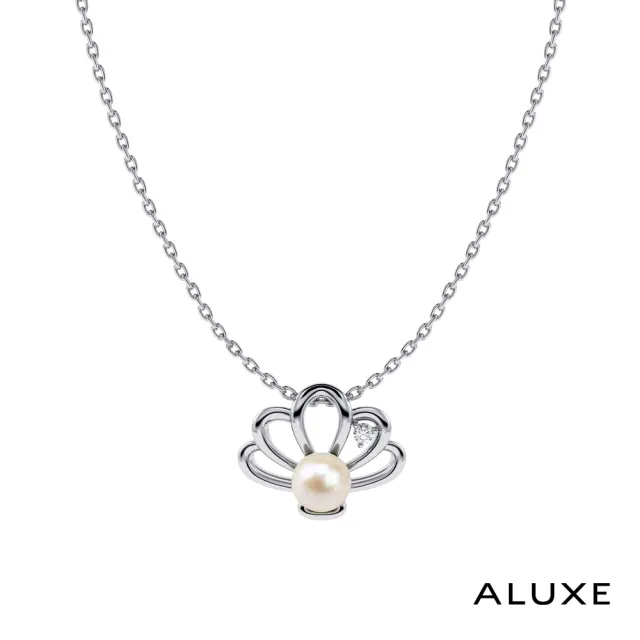 【ALUXE 亞立詩】10K金 天然淡水珍珠 珍珠項鍊 氣質貝殼 迪士尼 小美人魚系列 NNDL001