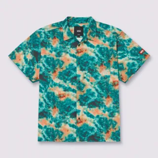 【VANS 官方旗艦】Tokyo Design Collective 男女款綠色暈染開襟短袖襯衫