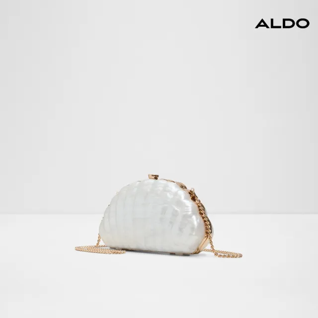【ALDO】SHESHELL-時尚迷你貝殼手拿包-女包(貝殼白)