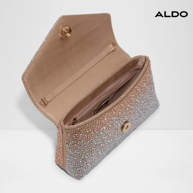 【ALDO】BLINGITA-華麗水鑽晚宴包-女包(玫瑰金色)