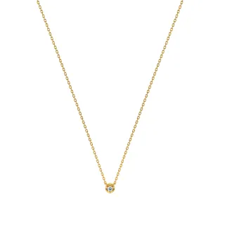 【ALUXE 亞立詩】10K金 鑽石項鍊 純愛之心 心形 NN0003