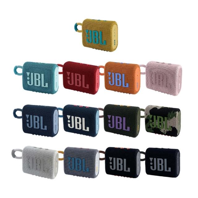 JBL GO 3 是輕巧便攜的多媒體喇叭，尺寸僅 87.5 x 75 x 41.3 公釐，重 0.209 公斤，支援藍芽連線（無 WiFi），適合日常攜帶使用。提供黑色、灰色、白色、紅色、粉紅色、藍色、迷彩等多種顏色選擇，產自中國，具 NCC 認證碼 CCAK20LP1530T6 及 BSMI 認證碼 R63234-ETC，享 1 年保固。無配件，ALL IN ONE 設計讓您隨時享受高品質音效。