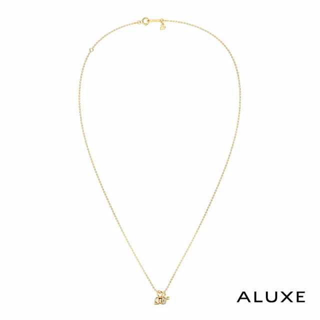 【ALUXE 亞立詩】10K金 鑽石項鍊 蜜蜂造型 迪士尼 小熊維尼系列 NNDW005