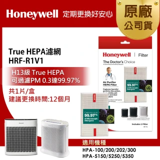 【美國Honeywell】H13 HEPA濾網 HRF-R1V1(適用HPA100/HPA5150/HPA5250/HPA5350)