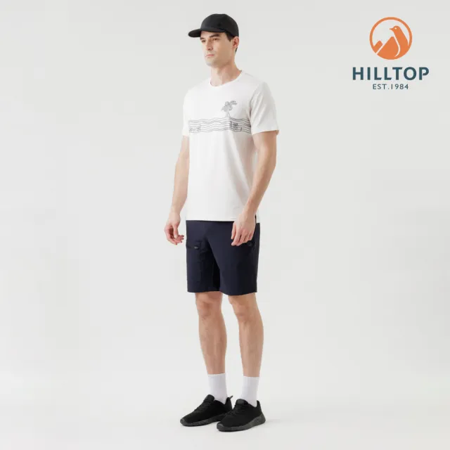 【Hilltop 山頂鳥】ZISOFIT Polygiene抗菌抗UV吸濕快乾彈性T恤 男款 白|PS04XMH1ECB0