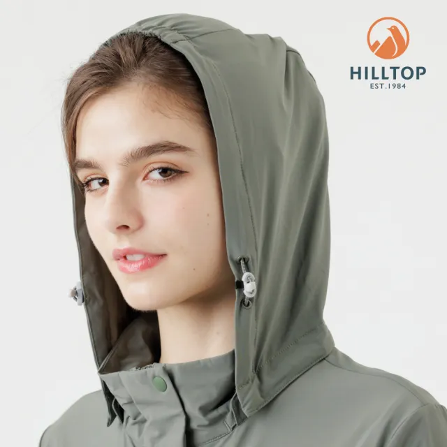 【Hilltop 山頂鳥】超潑水抗UV彈性外套 女款 深綠｜PS02XFG5ECM0