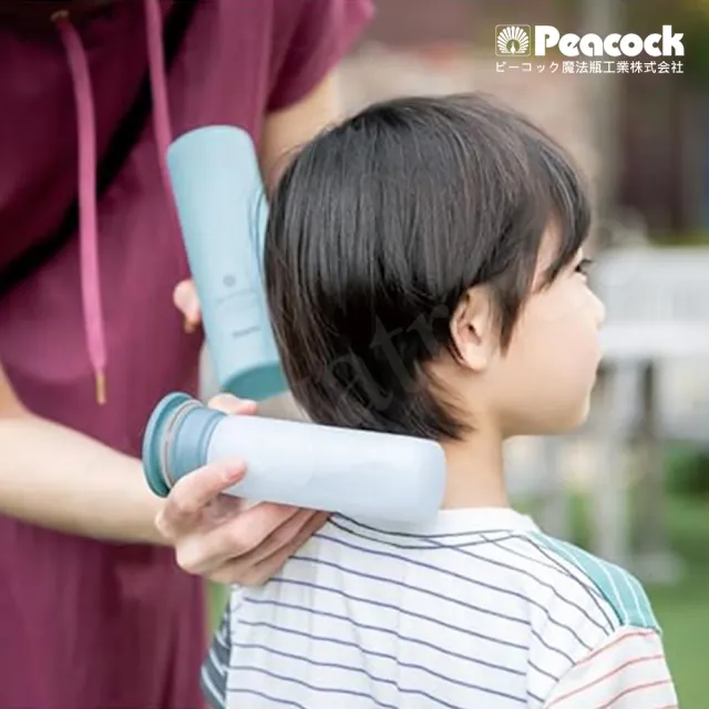 【Peacock 日本孔雀】急速降溫神器 消暑神器 不鏽鋼保冰杯+涼感冰柱 150ml鋼杯(任選)