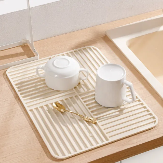 【zozo】2件組 家用瀝水隔熱墊40*30cm(瀝水墊/碗盤瀝水墊/防燙隔熱墊/防滑桌墊)