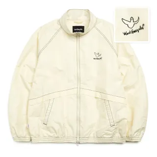 【Mark Gonzales官方旗艦】男女同款 MG LOGO 撞色裝飾線外套-米白色