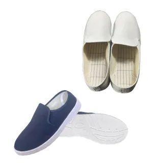 【Taroko】簡約生活大小碼套腳防靜電工作帆布鞋(2色可選)