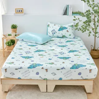 【格蕾寢飾】La Belle 正版授權 眠綿冰涼感床包枕套+可水洗枕 超值組 -多款任選(雙人150x186cm)