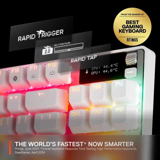 【Steelseries 賽睿】Apex Pro TKL Gen 3有線電競鍵盤(電競/鍵盤/TKL/有線/英刻/白色)