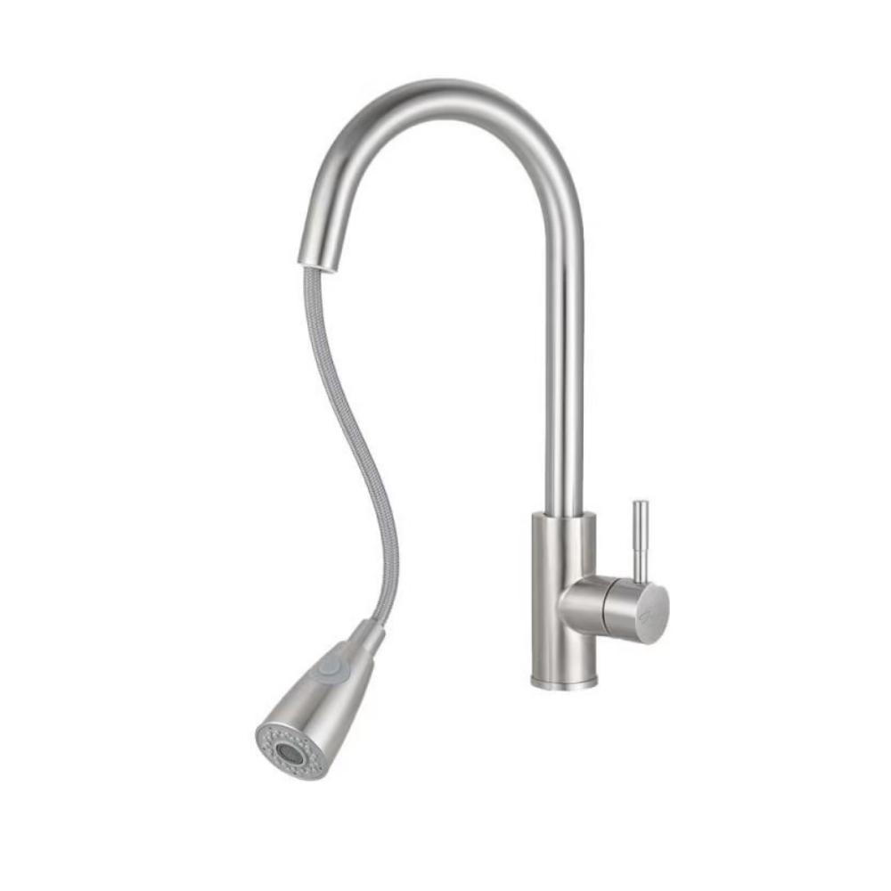 【GESAI格賽衛浴】304不鏽鋼無鉛抽拉廚房龍頭MLFKD-1523(可配合安裝廚房龍頭/伸縮龍頭/抽拉龍頭)