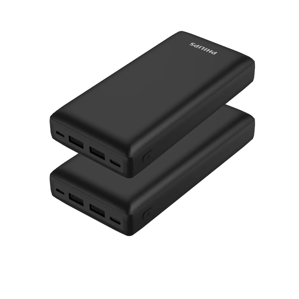 【Philips 飛利浦】DLP7721C PD 20000mAh 18W雙向快充 3孔輸出 行動電源(智慧節能_74Wh_具Wh標示)