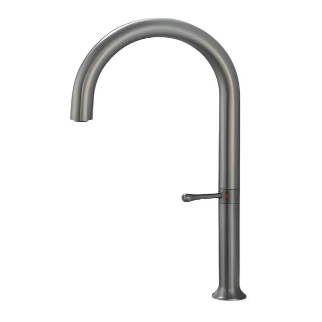 【GESAI 格賽】設計感槍灰304不鏽鋼檯面龍頭B-10116G-LT5(可配合安裝兩用水龍頭/洗手台龍頭龍頭/檯面龍頭)