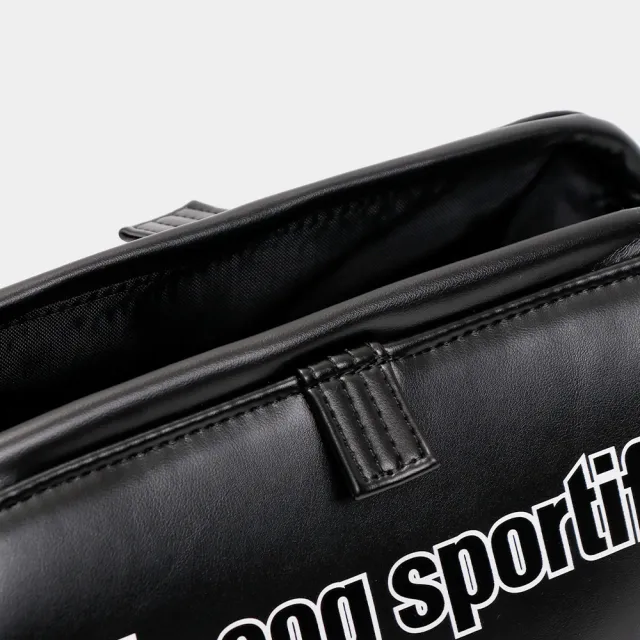 【LE COQ SPORTIF 公雞】高爾夫系列 男女款黑色磁吸式大容量收納包 QGV0J542