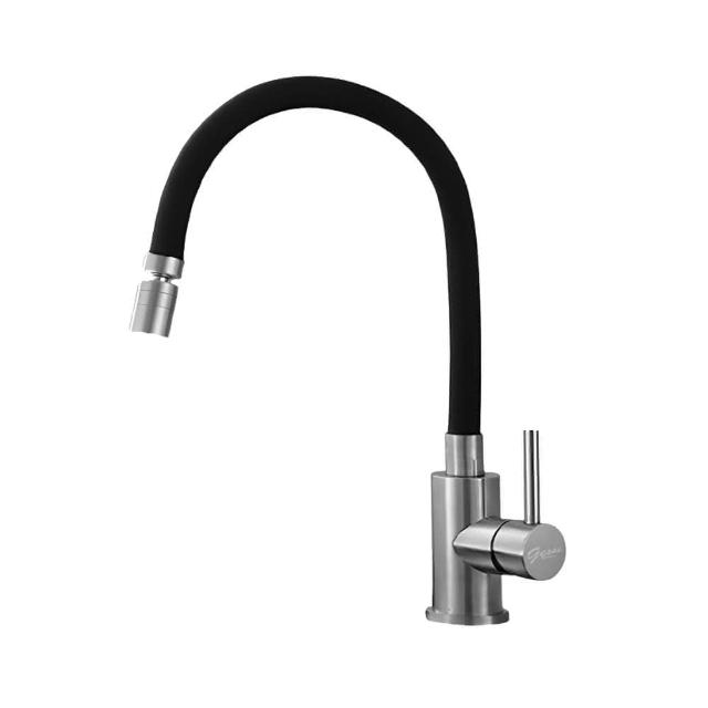 GESAI格賽 B-20112-LT5 檯面伸縮水龍頭，採用高品質陶瓷芯，伸縮設計方便廚房使用，提供360度旋轉與拉伸功能，讓清洗蔬果更輕鬆。10年保固期內，非人為損壞免費維修，一年內耗材如噴頭、軟管免費更換。排除耗材損壞、天災或操作不當等情況，詳情請見保固卡與發票。臺灣製造，耐用抗鏽，適合現代廚房，提升生活品質。