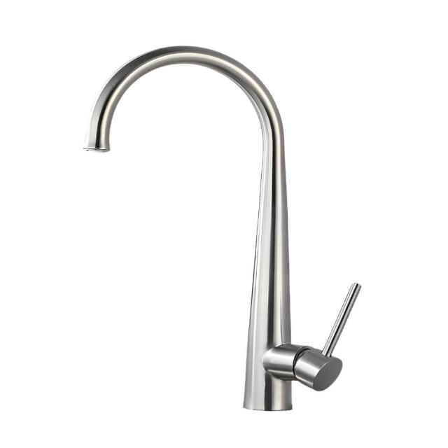 【GESAI 格賽】304不鏽鋼檯面龍頭B-10117-LT5(可配合安裝檯面兩用水龍頭/洗手台龍頭/龍頭/檯面龍頭)