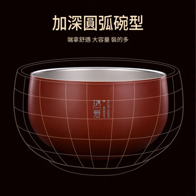 【媽媽咪呀】頂級316不鏽鋼雙層隔熱碗13cm帶蓋加大款(泡麵碗 防摔碗 不銹鋼餐碗 飯碗 湯碗 碗公)