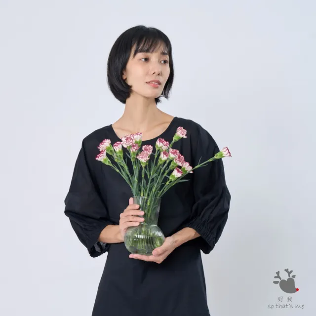 【so that’s me 好我】Opie棉質圓剪接寬版上衣(經典黑)