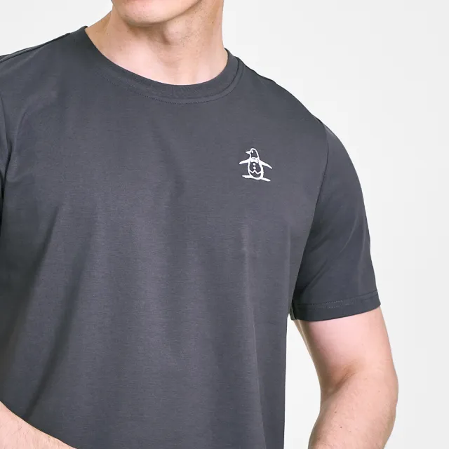 【Munsingwear】企鵝牌 男款深灰色品牌經典LOGO圖案印花純棉舒適百搭短袖T SHIRT MGVL2509