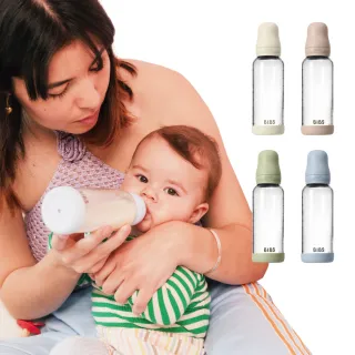 【BIBS】標準玻璃奶瓶-240ml(醫療級矽膠奶嘴 新生兒首選)
