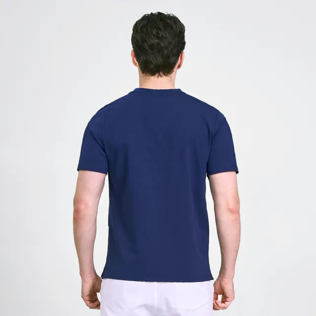 【Munsingwear】企鵝牌 男款藏青色企鵝印花棉彈性舒適百搭基本款短袖T SHIRT MGVL2504