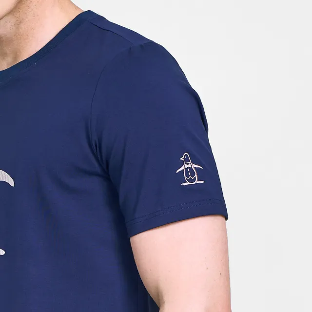 【Munsingwear】企鵝牌 男款藏青色企鵝印花棉彈性舒適百搭基本款短袖T SHIRT MGVL2504