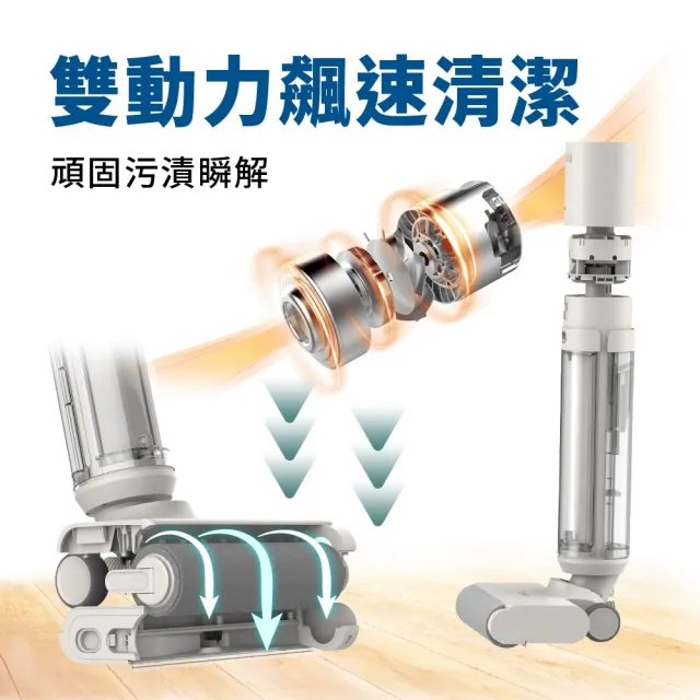 【TiDdi】吸塵器＋小精靈洗地機 套裝組(S260+SW1180)