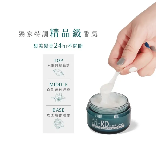 【SH-RD 史高師設】蛋白質護髮霜50ml(10秒柔順、抗熱打底、0糾結不毛躁、免沖洗護髮霜、髮油)
