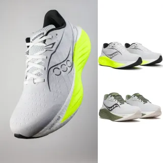 【SAUCONY 索康尼】TRIUMPH 22 男款 一般楦 慢跑鞋(S20964-135-136 白灰柚子 白橄欖綠 PWRRUN PB 勝利)