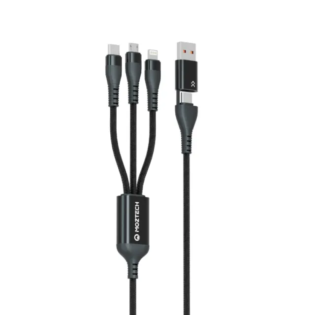 【MOZTECH】五合一多功能傳輸充電線 120CM