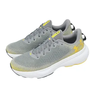 【UNDER ARMOUR】慢跑鞋 Infinite 男鞋 灰 黃 針織 透氣 緩震 運動鞋 UA(3027523106)