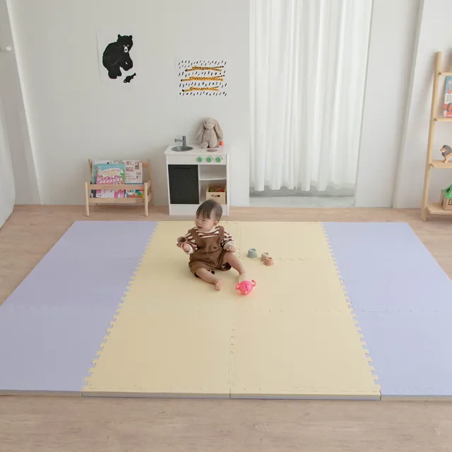 【Pato.Pato】嬰幼兒防摔地墊-60cm-4片/爬行地墊/防撞地墊/寶寶地墊/厚度3cm(加贈清潔液8ml*3包)