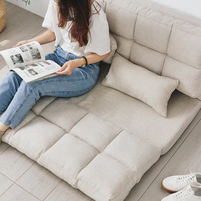 【完美主義】蓬鬆感泡泡慵懶沙發床-升級加寬版(雙人沙發 沙發床 折疊沙發 沙發 和室椅)