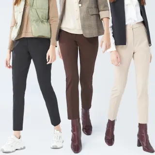 【MYVEGA 麥雪爾】MA彈力修身天絲褲/石墨烯舒壓褲-多款任選(西裝褲/女下身/女長褲/喇叭褲)