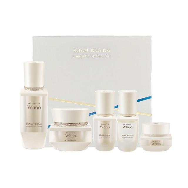 whoo後 臻韻能量活顏心 是韓國高階護膚品牌 whoo 後推出的明星產品，專為追求細膩肌膚與健康肌膚狀態的消費者設計。此套組包含多款精緻護膚品，融合東方草本精華與現代科技，有效提升肌膚保濕力、改善膚質、減少細紋，讓肌膚呈現自然透亮的光采。適合所有肌膚型別，尤其適合乾燥、疲勞肌膚使用，是日常保養與修復肌膚的理想選擇。