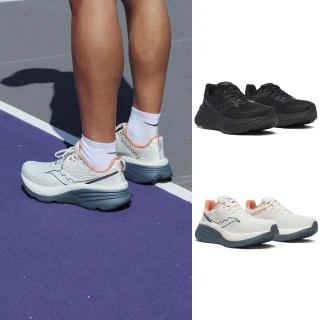 【SAUCONY 索康尼】HURRICANE 24 男款 支撐型 慢跑鞋(S20933-102-140 黑 米橘 雙層式緩衝 颶風)