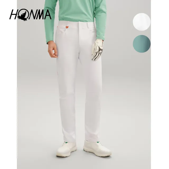 【HONMA 本間高爾夫】男款彈性防潑水彈性長褲 日本高爾夫專業品牌(M-XXL軍綠 白色任選 HMKC800R706)