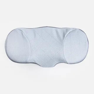 【特力屋】沁涼格紋護頸記憶枕 加高款 附替換枕套 藍