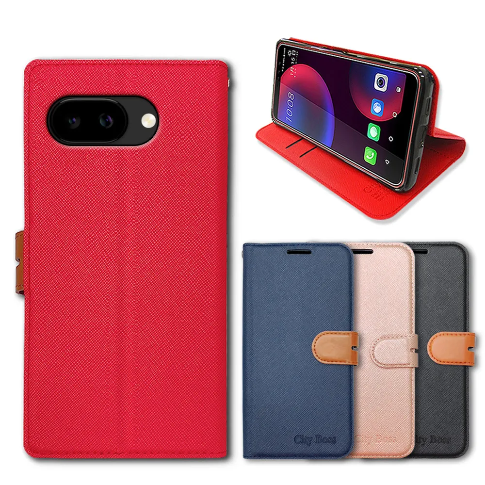 【CITY都會風】Google Pixel 9a 插卡立架磁力手機皮套 有吊飾孔